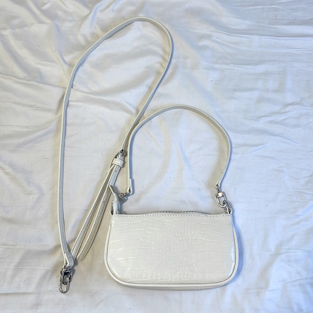 Croc Print Shoulder Purse